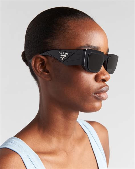 prada sunglasses spr01h|Slate Gray Lenses Sunglasses With Prada Logo .